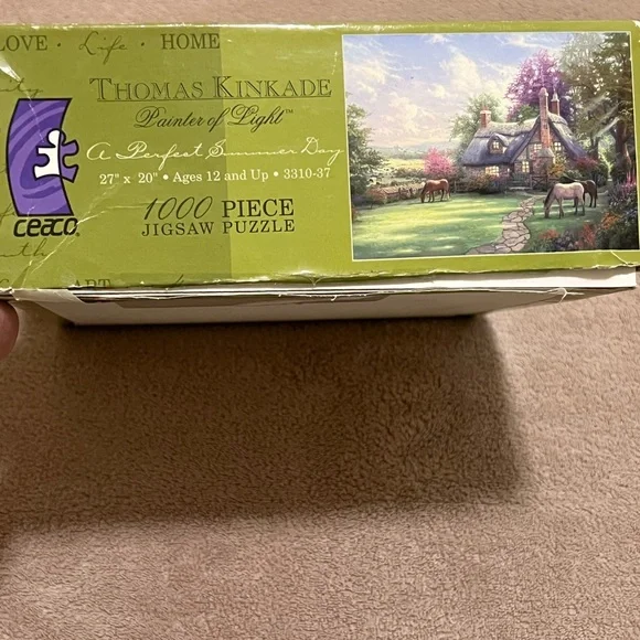 Thomas Kinkade 1000 Piece Jigsaw Puzzle Lot of 2 - Picture 5 of 6
